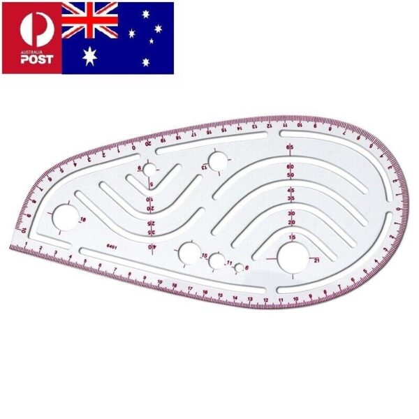 Flexible Fashion Design Hip Curve Cut-Out Slot Curve Ruler