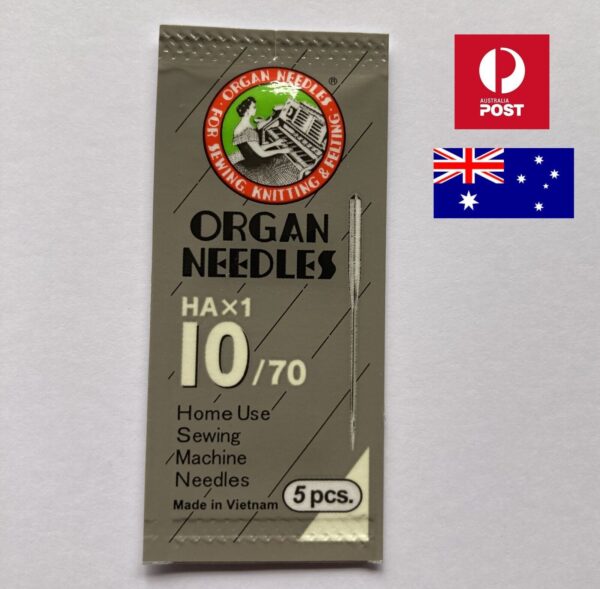 Pack of 5 Organ HAx1 Universal 70/10 Sewing Machine Needles 10/70 HA x 1