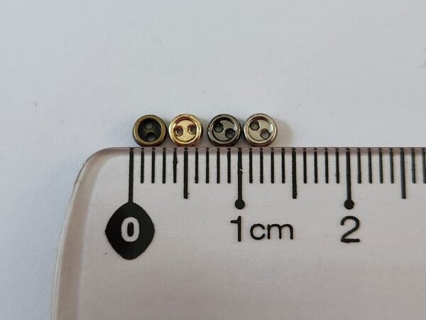 10 x Metal Doll Clothes Buttons - 3mm - (Pick your colour)