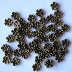 Metal Mini Flower Doll Clothes Buttons - 5mm