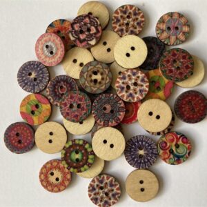 Rustic Wooden Buttons 1.5cm