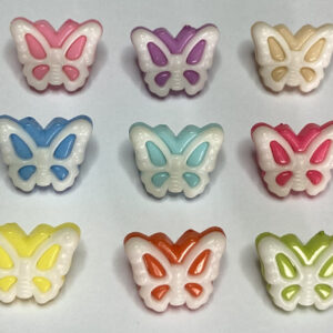Colourful Butterfly Buttons - 13 x 16mm