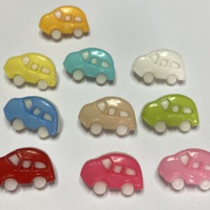 Colourful Car Buttons - 11 x 17mm