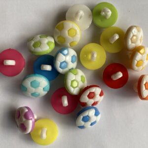 Colourful Football Buttons - 13mm