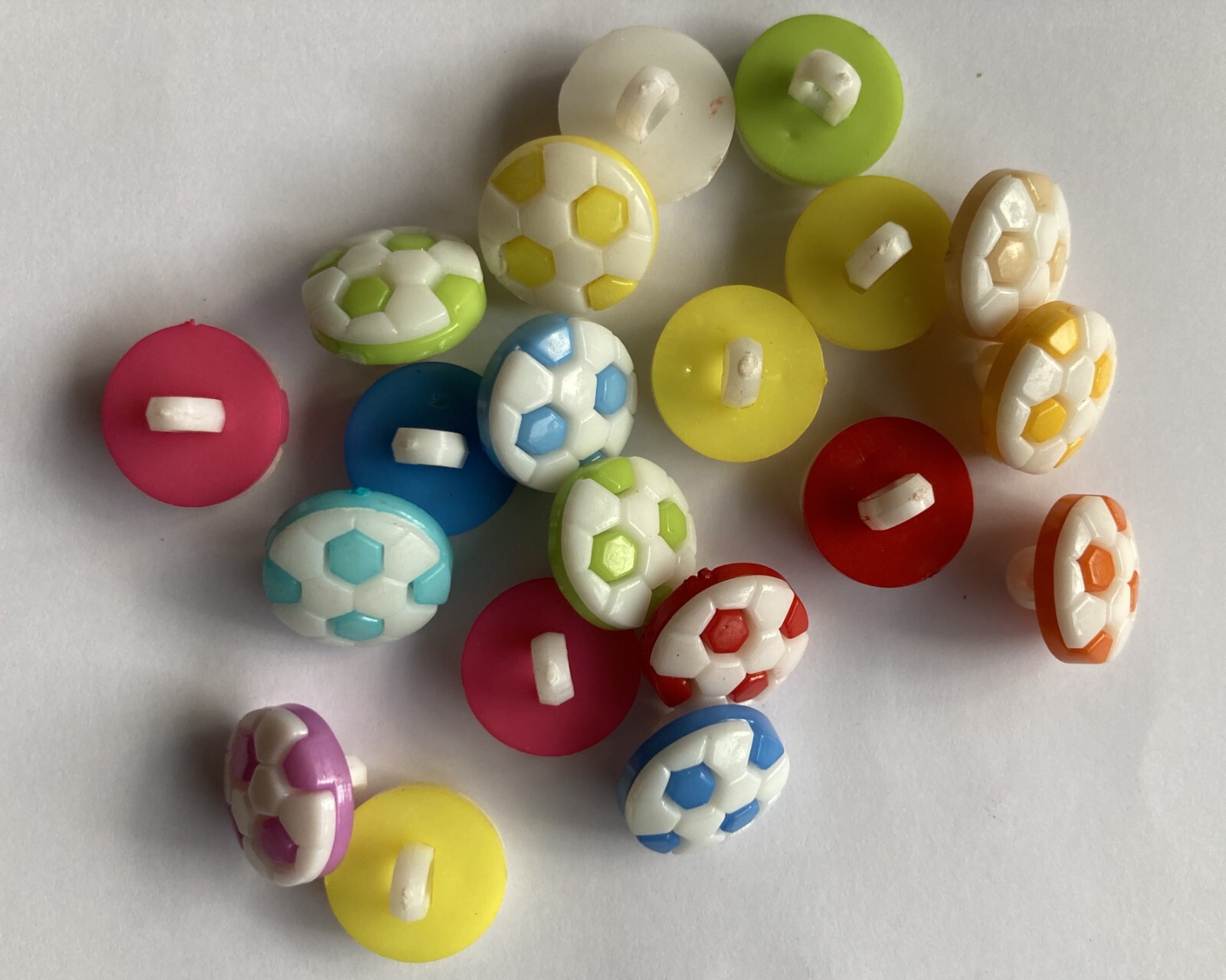 Colourful Football Buttons - 13mm