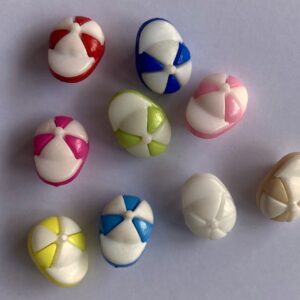 Colourful Baseball Cap Buttons - 1.4 x 1 cm