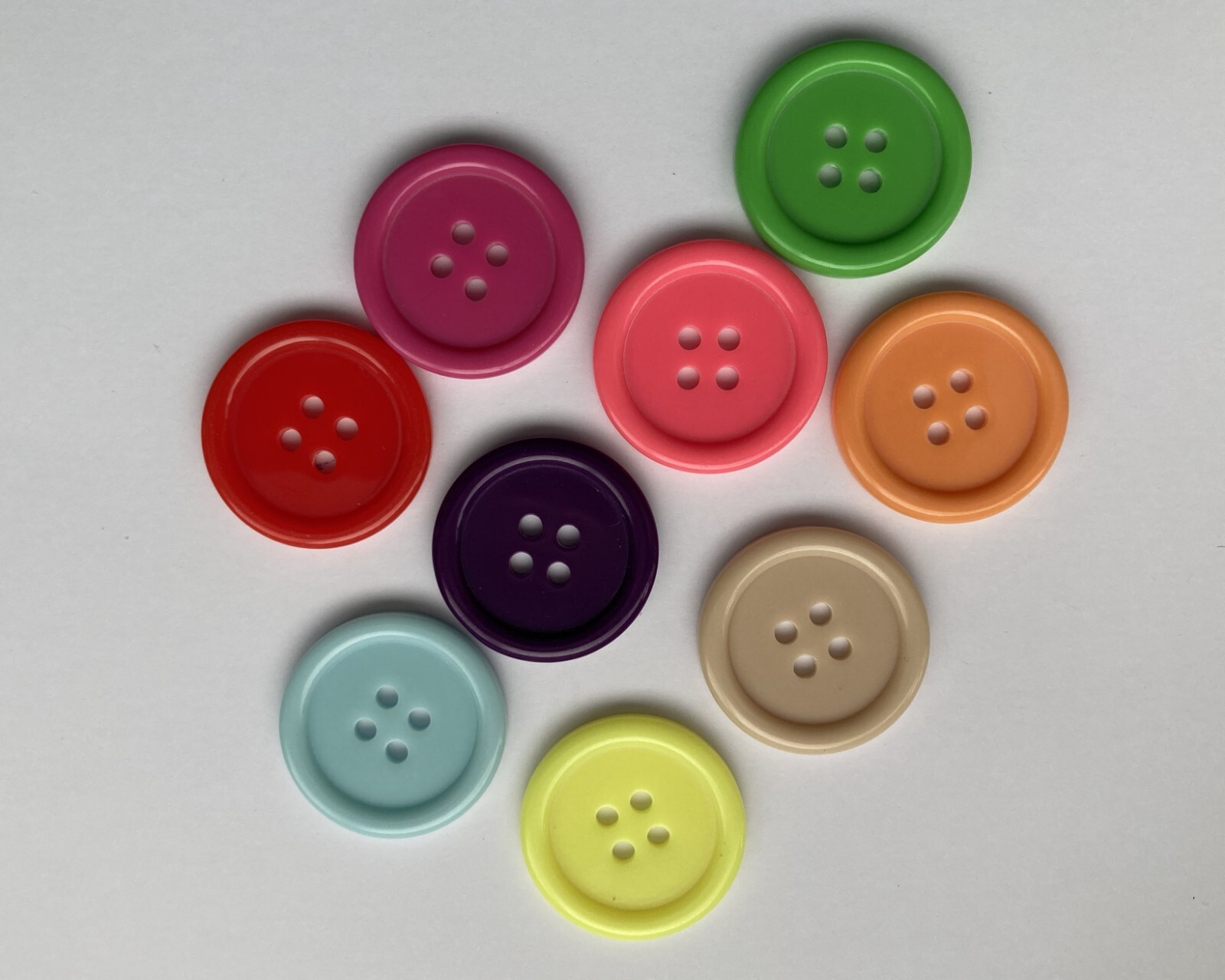 Colourful Resin Buttons - 2.5cm