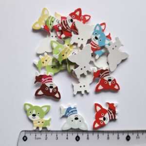 Wooden dog buttons - Type 2