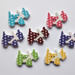 Wooden dog buttons - Type 1