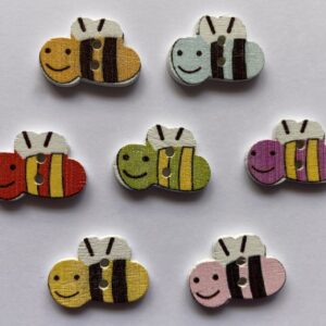 Small bee buttons