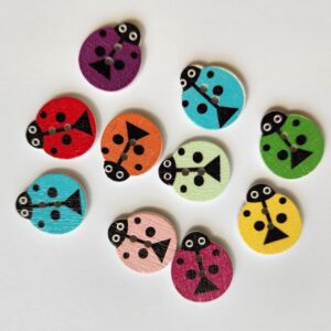 Small ladybug buttons