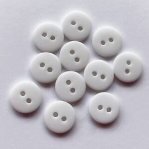 11cm White Resin Buttons