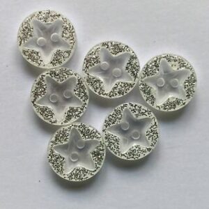 12.5mm Shiny Resin Star Buttons