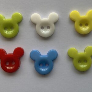 15mm Plastic Micky Mouse Face Shapen Buttons