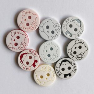 12.5mm Hello Kitty Baby Resin Buttons