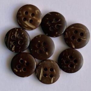 6 x 11mm Coconut Wood Buttons