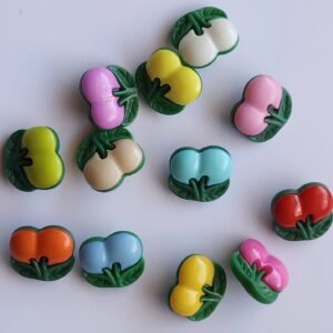 Colourful Cherry Buttons - 17x16mm