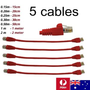 5 x Cat 6 Ethernet Patch Network Cable RJ45
