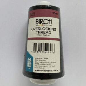4 x Birch Black COTTON Overlocking Serger Thread 3000m Overlocker