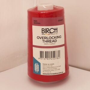 3 x Birch Red COTTON Overlocking Serger Thread 3000m Overlocker